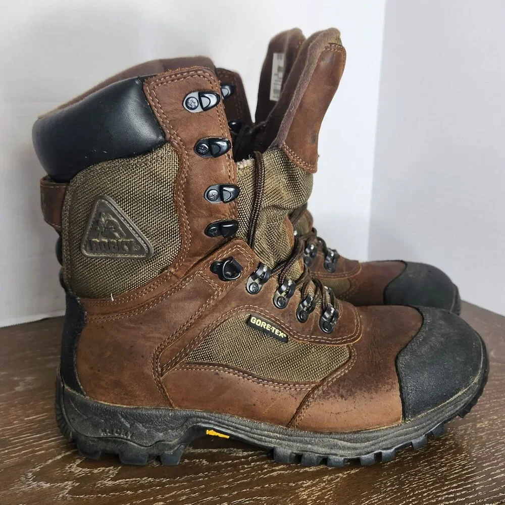Rocky 400 Timberwolf Pro Hunter Mens Lace Up Boots Thinsulate Gore-Tex Size 9.5W